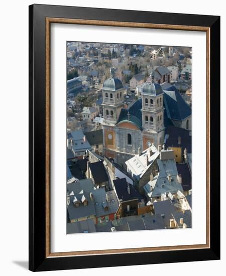 Ville Haute from the Fort du Chateau, Briancon, Haut Alpes, French Alps, France-Walter Bibikow-Framed Photographic Print