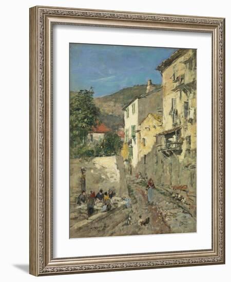 Villefranche, 1892 (Oil on Board)-Eugene Louis Boudin-Framed Giclee Print