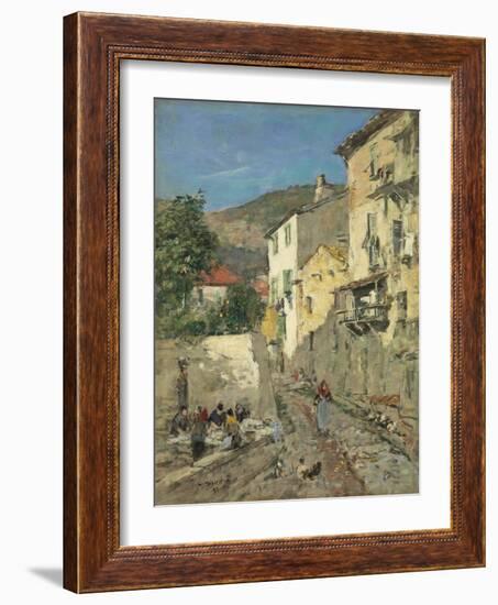 Villefranche, 1892 (Oil on Board)-Eugene Louis Boudin-Framed Giclee Print