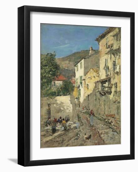 Villefranche, 1892 (Oil on Board)-Eugene Louis Boudin-Framed Giclee Print