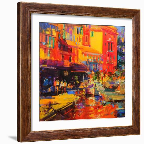 Villefranche Cap, 2024 (Oil on Canvas)-Peter Graham-Framed Giclee Print