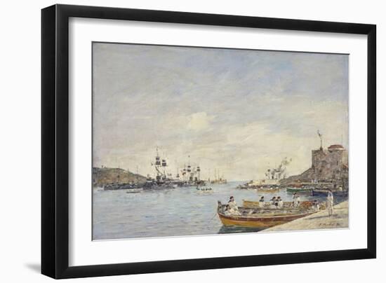 Villefranche Harbour, 1892-Eugene Louis Boudin-Framed Giclee Print