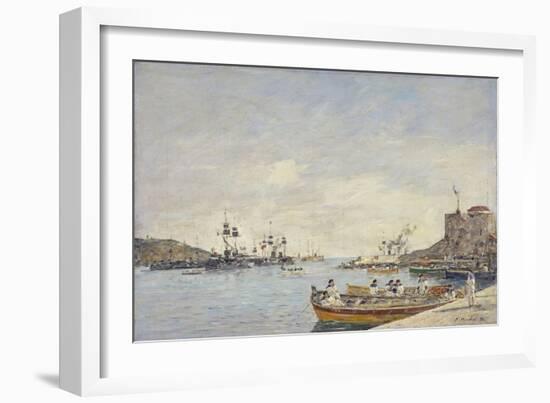 Villefranche Harbour, 1892-Eugene Louis Boudin-Framed Giclee Print