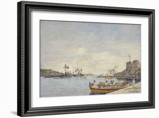 Villefranche Harbour, 1892-Eugene Louis Boudin-Framed Giclee Print