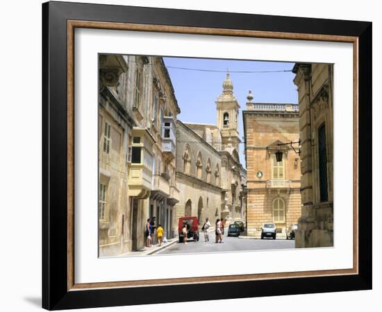 Villegangrios Street, Mdina, Malta-Peter Thompson-Framed Photographic Print