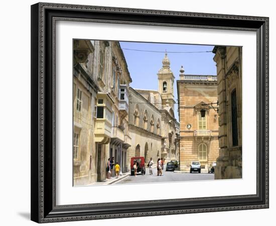 Villegangrios Street, Mdina, Malta-Peter Thompson-Framed Photographic Print