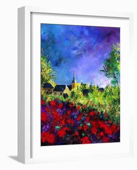 villers red poppies-Pol Ledent-Framed Premium Giclee Print