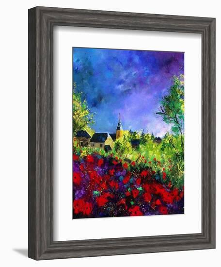 villers red poppies-Pol Ledent-Framed Art Print