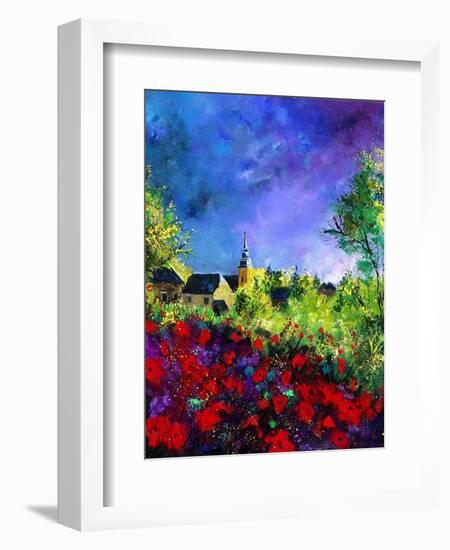 villers red poppies-Pol Ledent-Framed Art Print