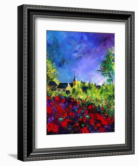 villers red poppies-Pol Ledent-Framed Art Print