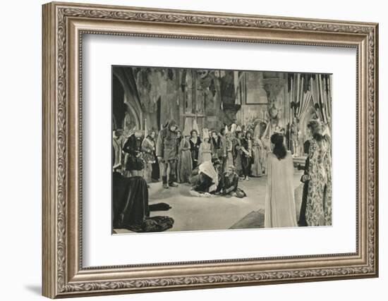 'Villon (John Barrymore) threatened with death by Louis XI', 1927-Unknown-Framed Photographic Print