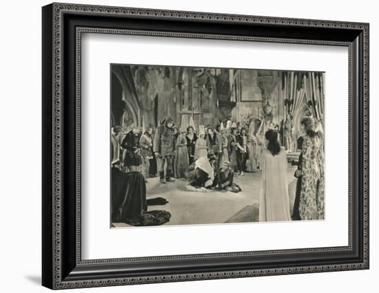 'Villon (John Barrymore) threatened with death by Louis XI', 1927-Unknown-Framed Photographic Print