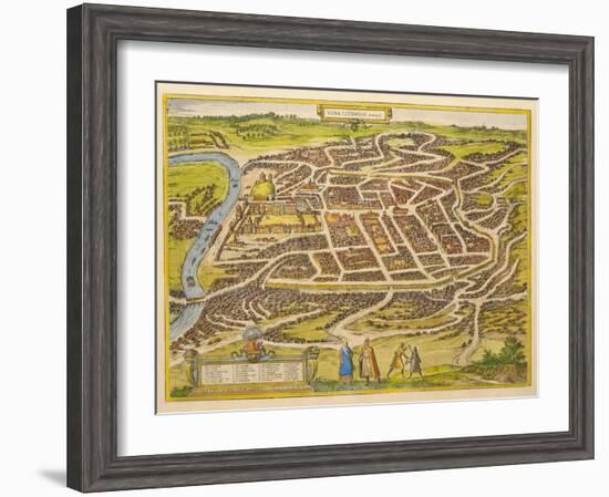 Vilnius (From Urbium Praecipuarum Mundi Theatrum Quintum by Georg Brau), 1580s-Frans Hogenberg-Framed Giclee Print