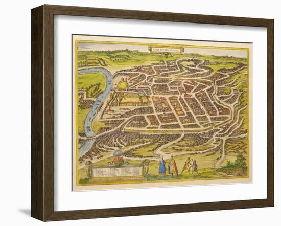 Vilnius (From Urbium Praecipuarum Mundi Theatrum Quintum by Georg Brau), 1580s-Frans Hogenberg-Framed Giclee Print