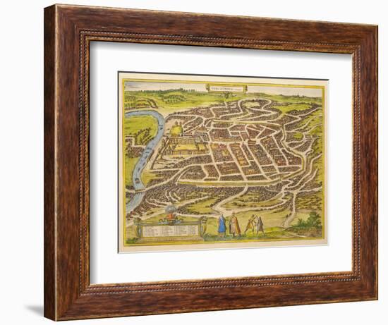 Vilnius (From Urbium Praecipuarum Mundi Theatrum Quintum by Georg Brau), 1580s-Frans Hogenberg-Framed Giclee Print