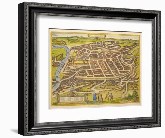 Vilnius (From Urbium Praecipuarum Mundi Theatrum Quintum by Georg Brau), 1580s-Frans Hogenberg-Framed Giclee Print