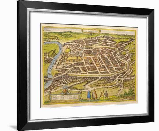 Vilnius (From Urbium Praecipuarum Mundi Theatrum Quintum by Georg Brau), 1580s-Frans Hogenberg-Framed Giclee Print