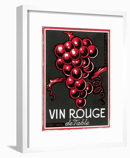 Vin Rouge Label-null-Framed Premium Giclee Print