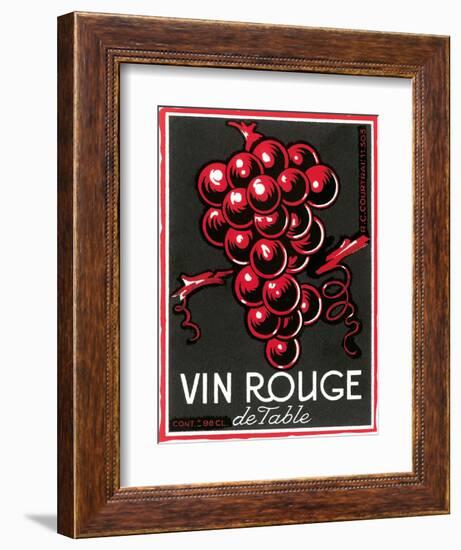 Vin Rouge Label-null-Framed Art Print