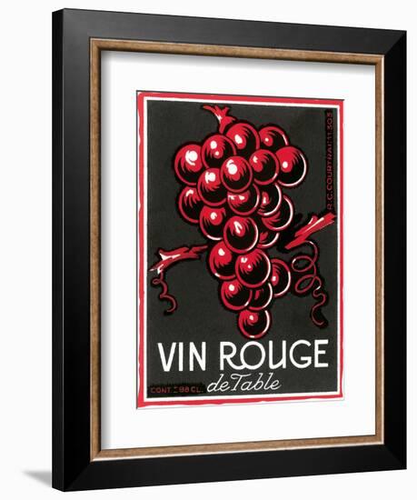 Vin Rouge Label-null-Framed Art Print