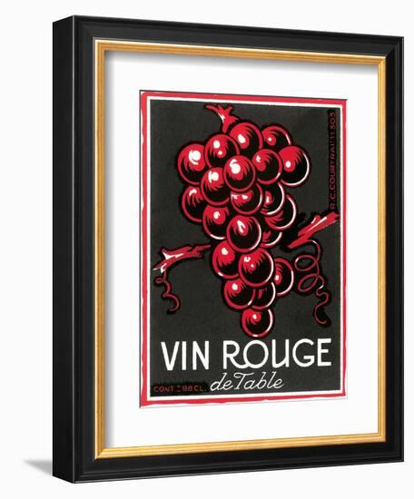 Vin Rouge Label-null-Framed Art Print