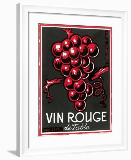 Vin Rouge Label-null-Framed Art Print