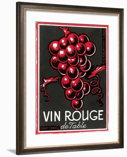 Vin Rouge Label-null-Framed Art Print