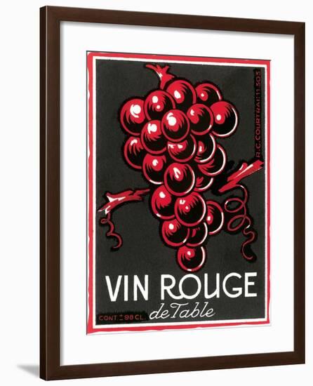 Vin Rouge Label-null-Framed Art Print