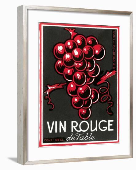 Vin Rouge Label-null-Framed Art Print