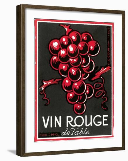 Vin Rouge Label-null-Framed Art Print