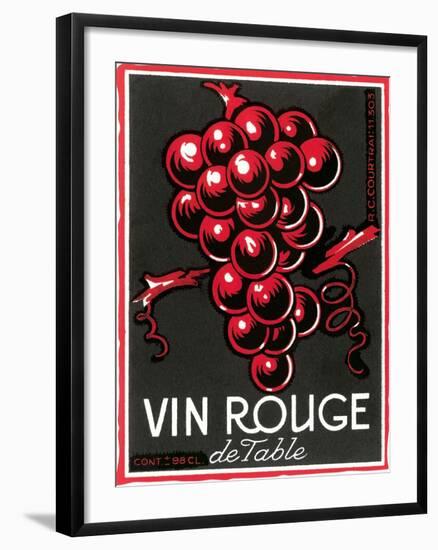 Vin Rouge Label-null-Framed Art Print