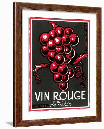 Vin Rouge Label-null-Framed Art Print