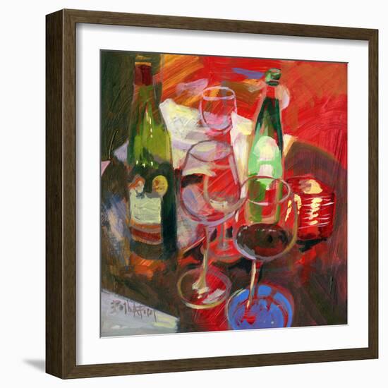 Vin Rouge: Red Wine-Beth A. Forst-Framed Art Print