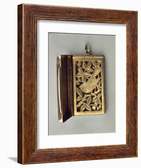 Vinaigrette, Silver Fragrance Tin with Vegetable and Zoomorphic Decoration-null-Framed Giclee Print