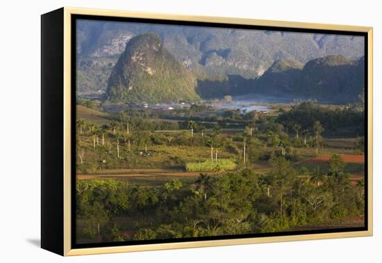 Vinales Valley, UNESCO World Heritage Site, Bathed in Early Morning Sunlight-Lee Frost-Framed Premier Image Canvas