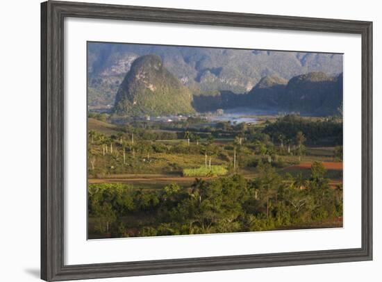 Vinales Valley, UNESCO World Heritage Site, Bathed in Early Morning Sunlight-Lee Frost-Framed Photographic Print