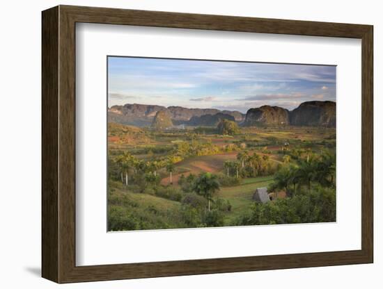 Vinales Valley, UNESCO World Heritage Site, Bathed in Early Morning Sunlight-Lee Frost-Framed Photographic Print