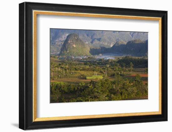 Vinales Valley, UNESCO World Heritage Site, Bathed in Early Morning Sunlight-Lee Frost-Framed Photographic Print