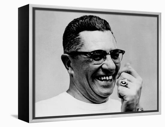 Vince Lombardi Coach of the Green Bay Packers Football Team in 1967-null-Framed Stretched Canvas