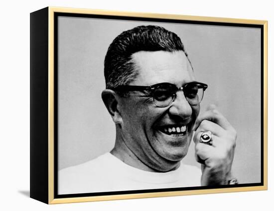 Vince Lombardi Coach of the Green Bay Packers Football Team in 1967-null-Framed Stretched Canvas