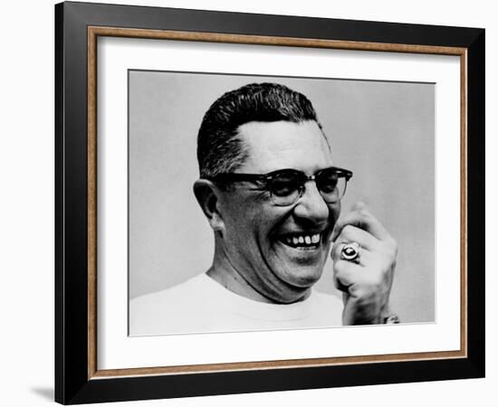 Vince Lombardi Coach of the Green Bay Packers Football Team in 1967-null-Framed Photo