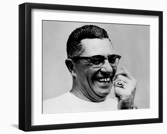 Vince Lombardi Coach of the Green Bay Packers Football Team in 1967-null-Framed Photo