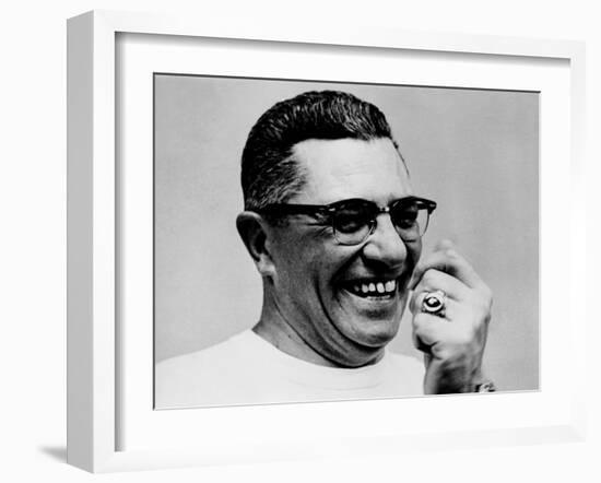 Vince Lombardi Coach of the Green Bay Packers Football Team in 1967-null-Framed Photo