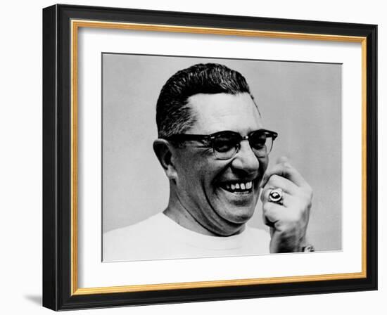 Vince Lombardi Coach of the Green Bay Packers Football Team in 1967-null-Framed Photo