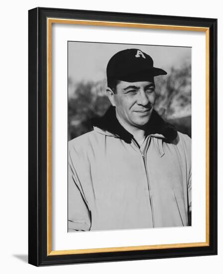 Vince Lombardi When He Was Coach on New York Giants Football Team-null-Framed Photo