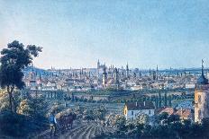 View of the Little Quarter and Prague Castle Hradcany from Papoušek's Bath, 1825-Vincenc Morstadt-Giclee Print