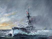 Scharnhorst in Morning Mist Channel Dash 1942, 2014 (Oil on Canvas Board)-Vincent Alexander Booth-Framed Giclee Print