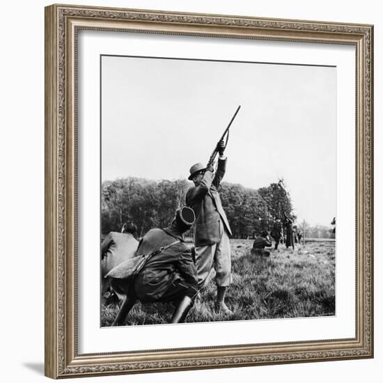 Vincent Auriol, Blasting Away at Pheasants-Dmitri Kessel-Framed Photographic Print