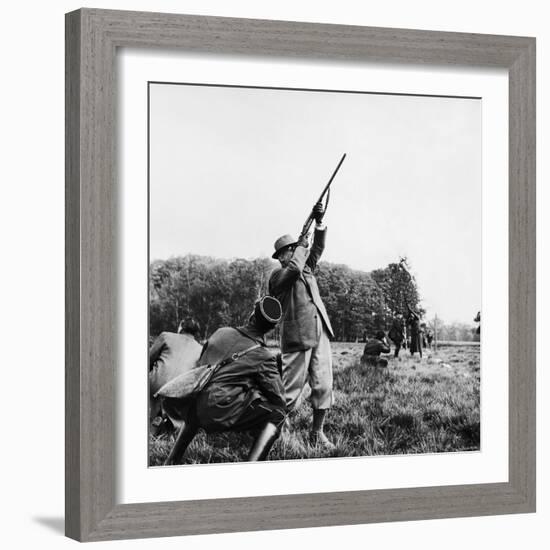 Vincent Auriol, Blasting Away at Pheasants-Dmitri Kessel-Framed Photographic Print