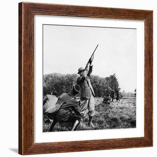 Vincent Auriol, Blasting Away at Pheasants-Dmitri Kessel-Framed Photographic Print